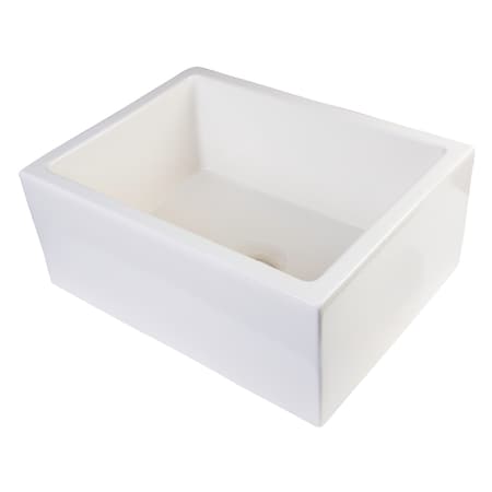 Alfi Brand 24" Biscuit Smooth Thick Wall Fireclay Sgl Bowl Farm Sink AB2418SB-B
